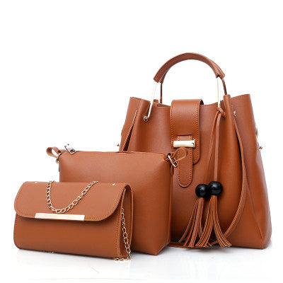 Ensemble sac messager et sac bandoulière en cuir PU pour femme