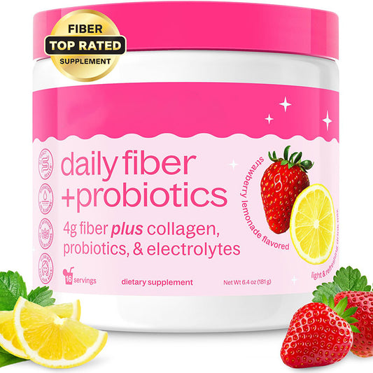 Poudre de collagène probiotique avec fibres quotidiennes