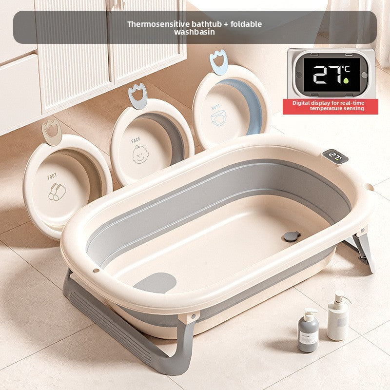 Baignoire pliable pour bébé avec accessoires