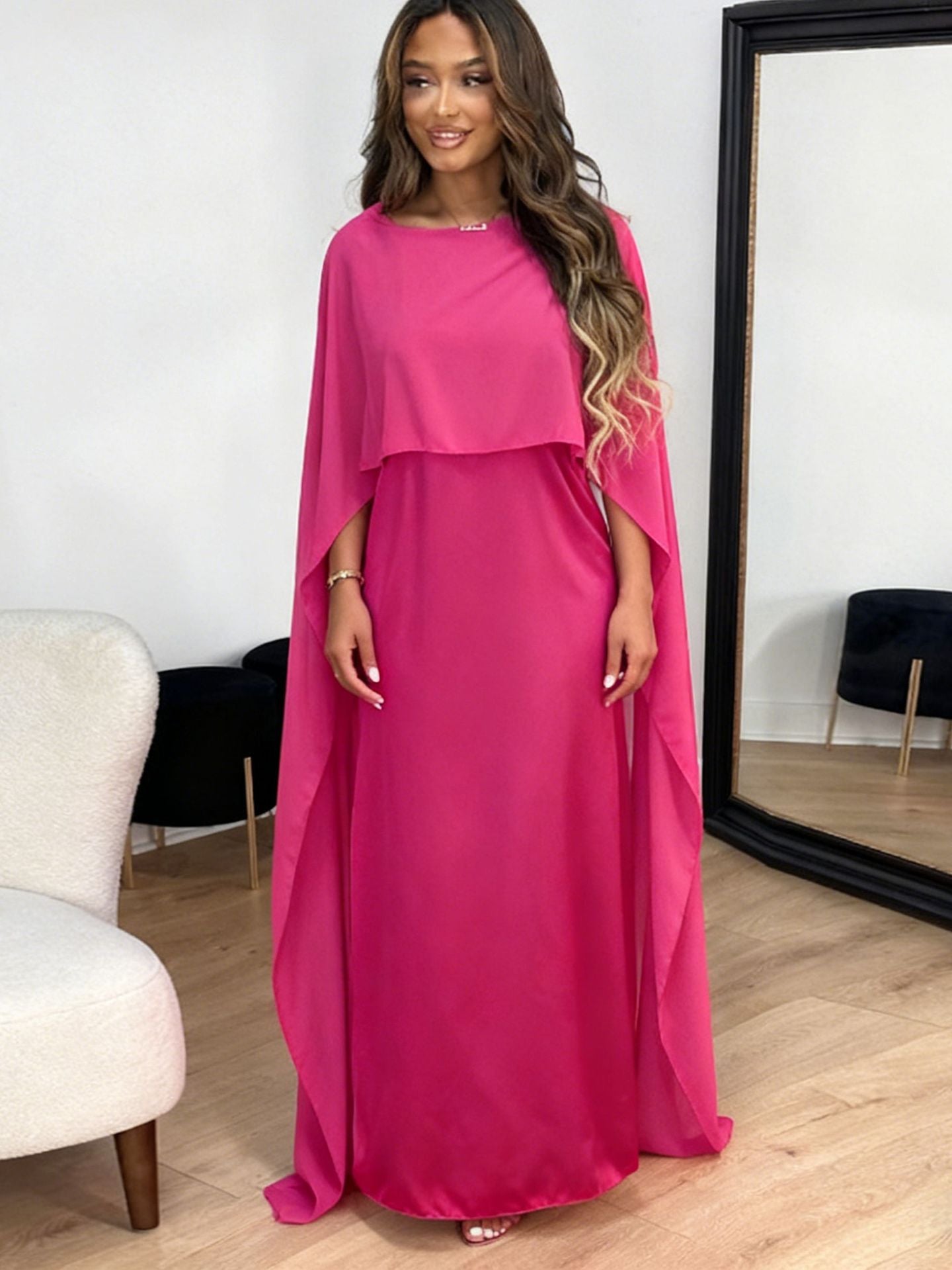 Robe plissée en chiffon élégante