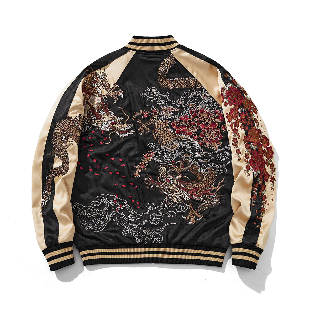 Veste pour homme avec broderie dragon de style chinois