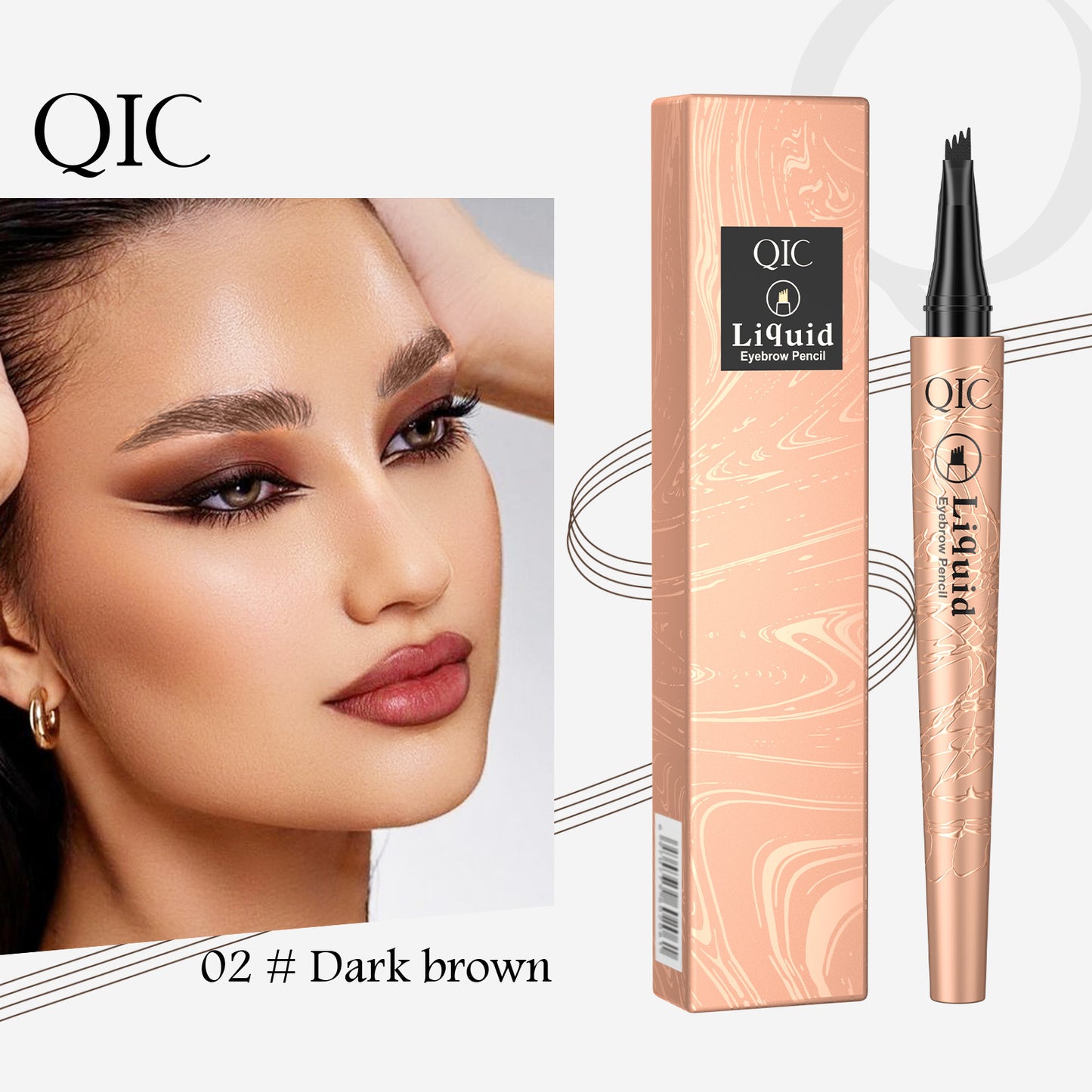 Stylo à sourcils liquide à quatre pointes
