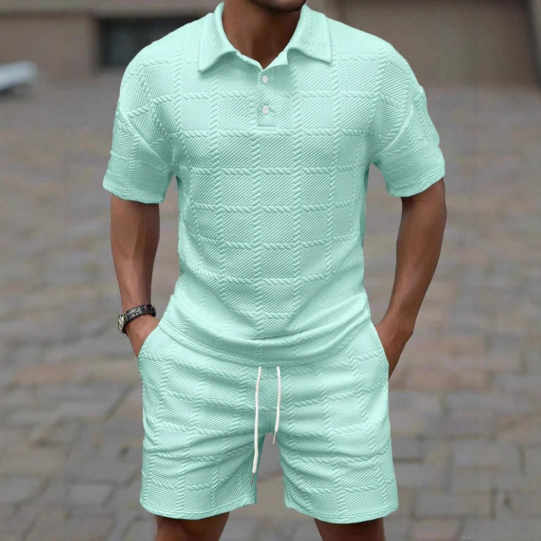 Ensemble short à manches courtes pour homme, tenue d'été décontractée