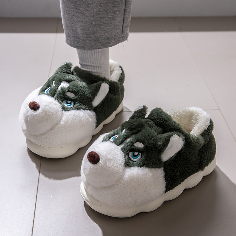 Chaussons en peluche à taille épaisse