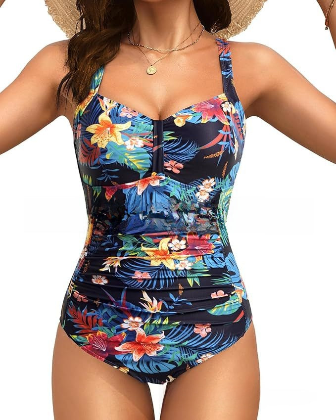 Ensemble de bikini à volants pour femmes avec short de bain fleuri