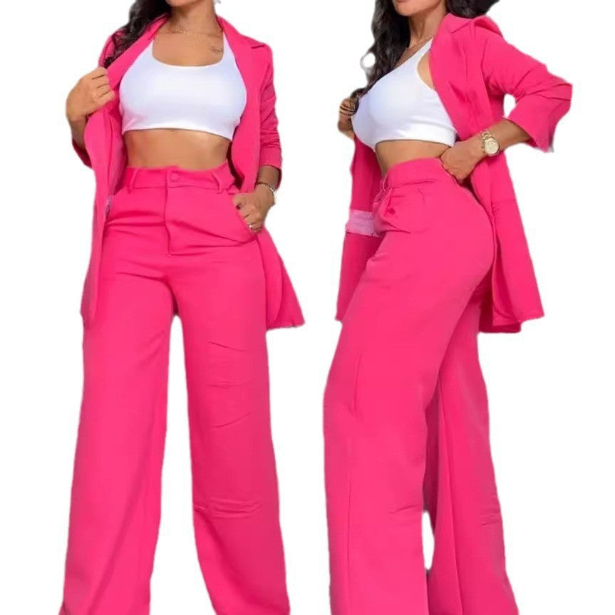 Blazer et pantalon élégants uni