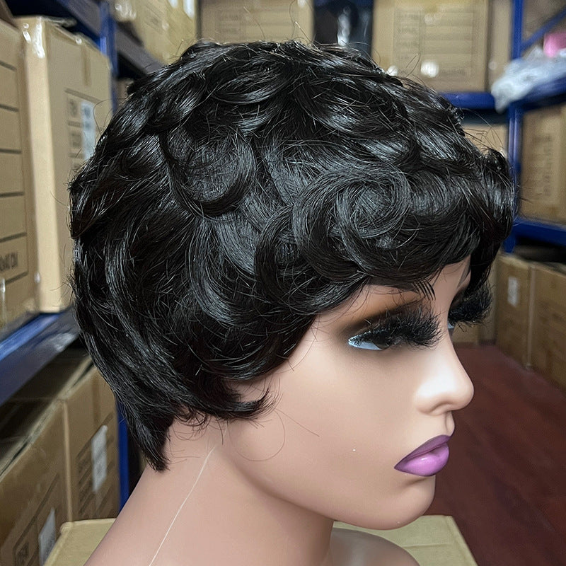 Perruque en cheveux humains avec filet intérieur