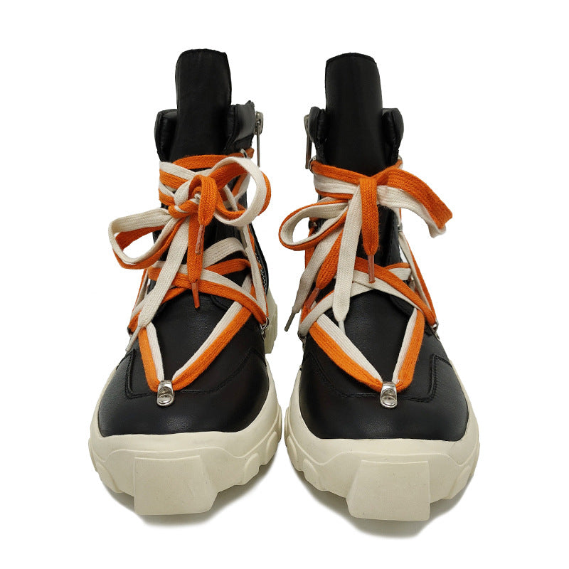 Bottes Montantes Martin en cuir véritable avec étoile à cinq branches