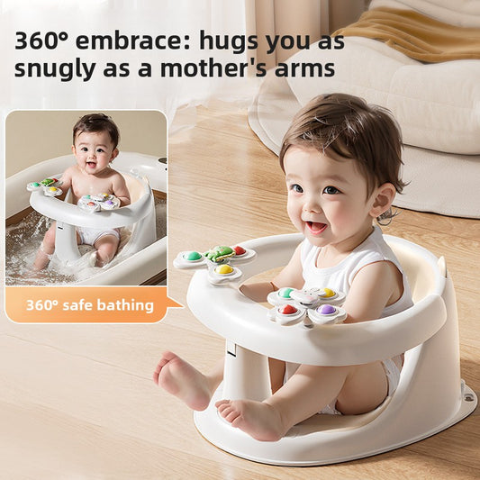 Chaise d'apprentissage pour le bain des nourrissons avec base antidérapante