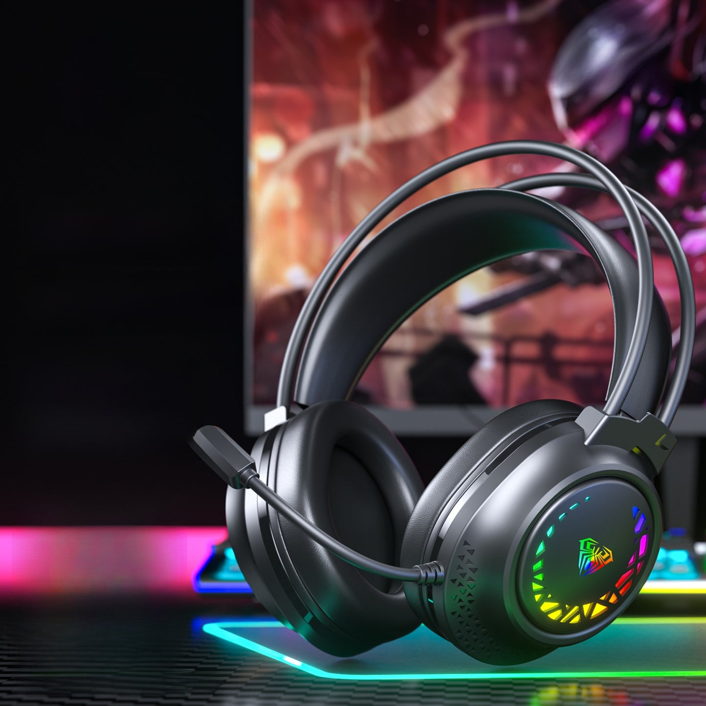 Casque de jeu filaire avec réduction de bruit