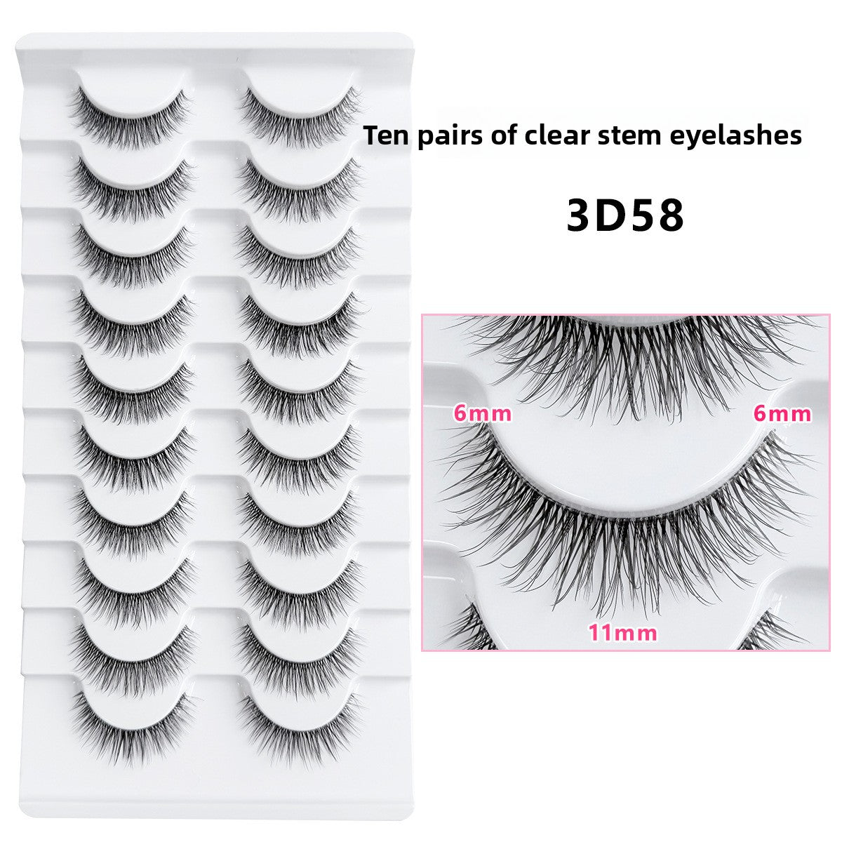 Faux cils 10 paires effet naturel
