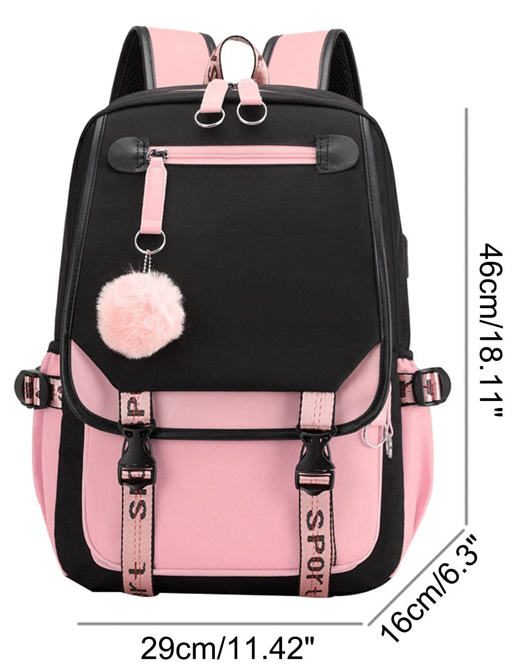 Sac à dos d'école avec motif cartoon et grande capacité
