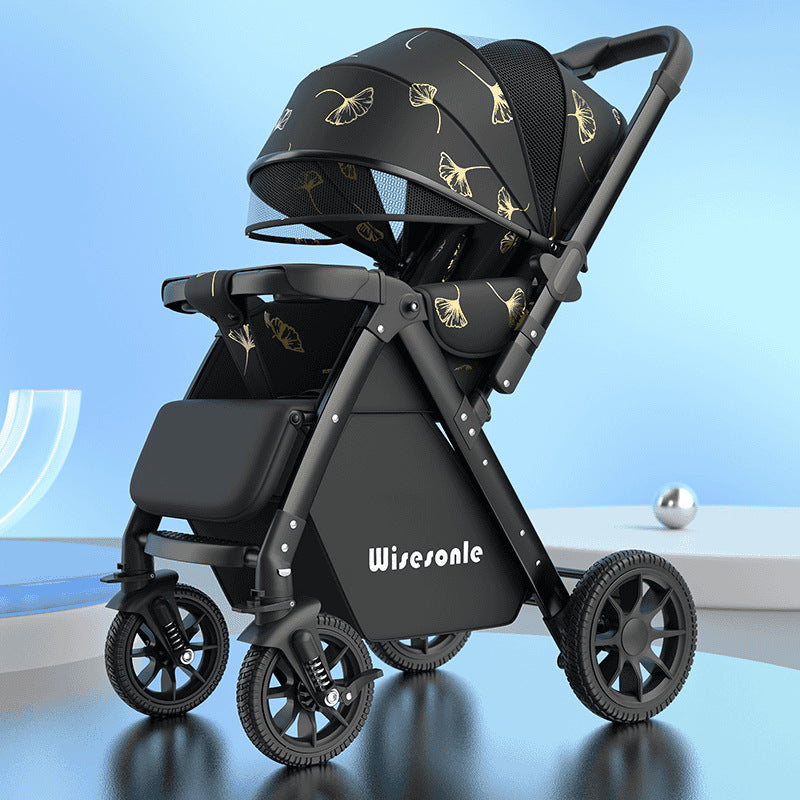 Poussette bébé légère et pliable en deux positions