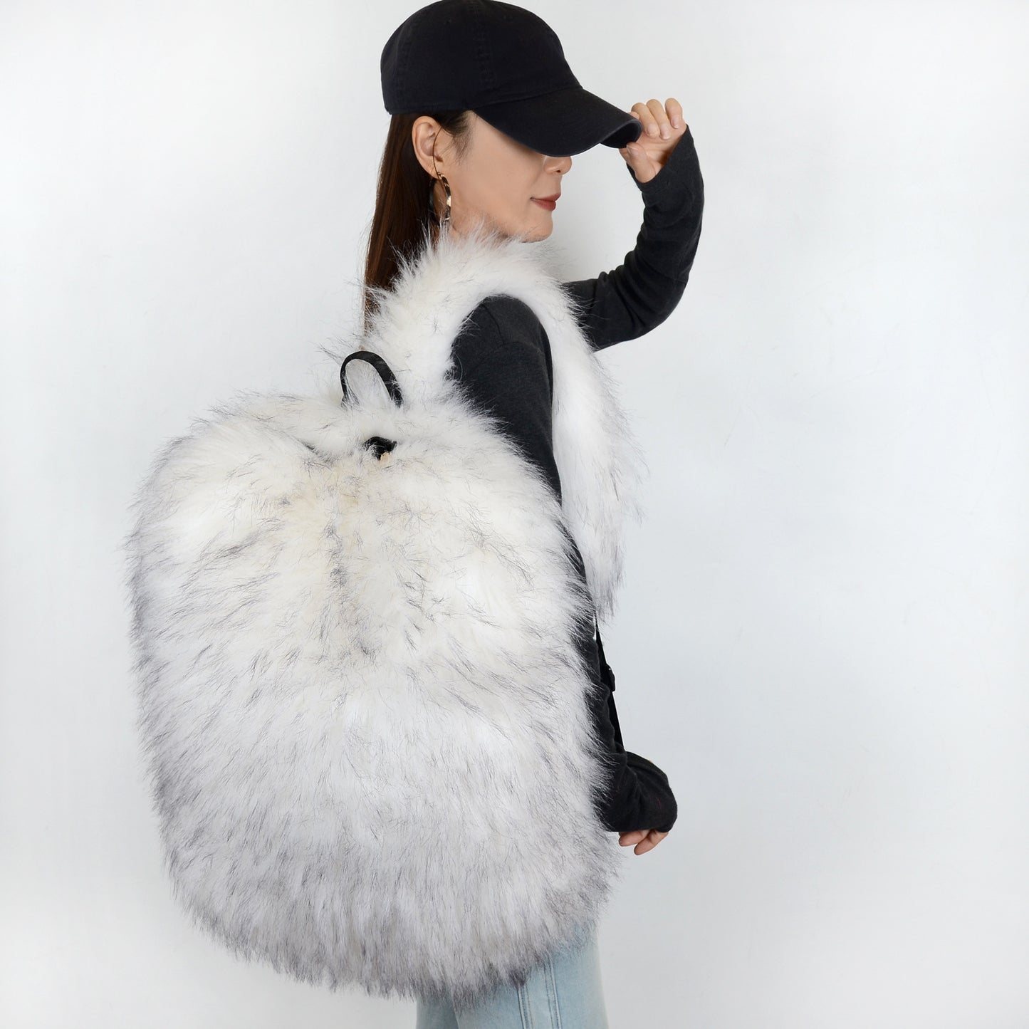 Sac à dos en peluche grande capacité