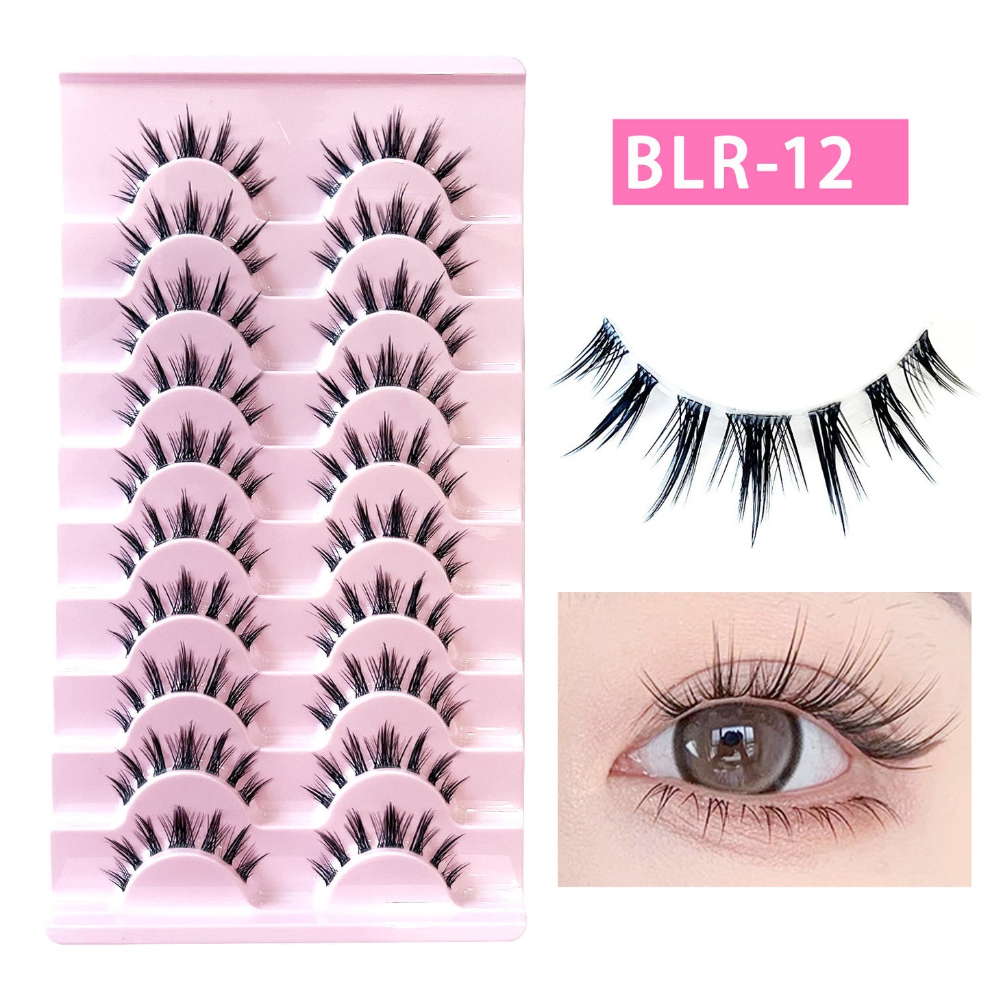 Faux cils 10 paires effet naturel