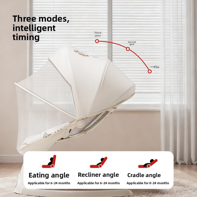 Fauteuil à bascule électrique pour bébé avec commande par application Bluetooth