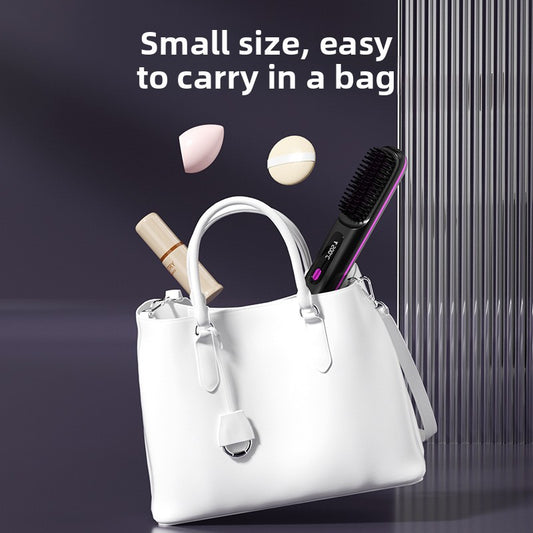 Brosse à cheveux lissante multifonctionnelle portable à chargement sans fil