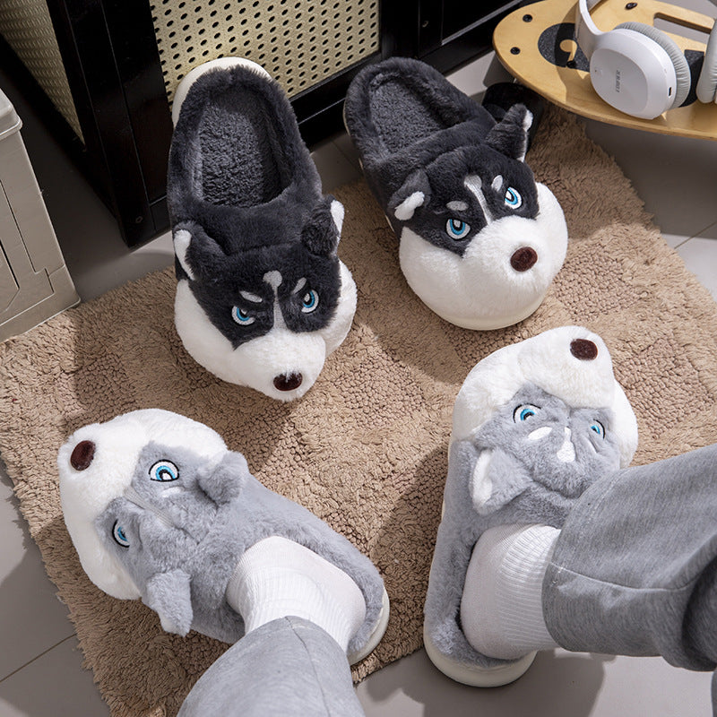 Chaussons en peluche à taille épaisse