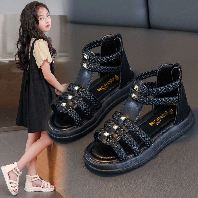 Sandales romaines ouvertes pour filles