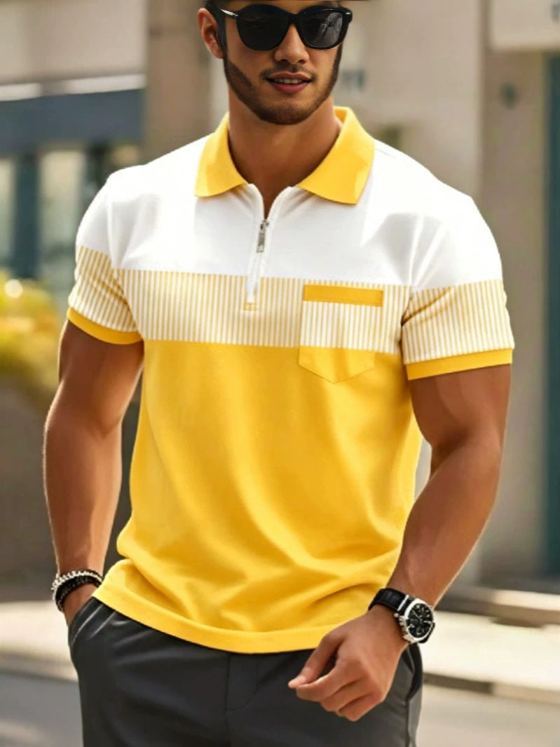 Polo homme imprimé numérique 3D