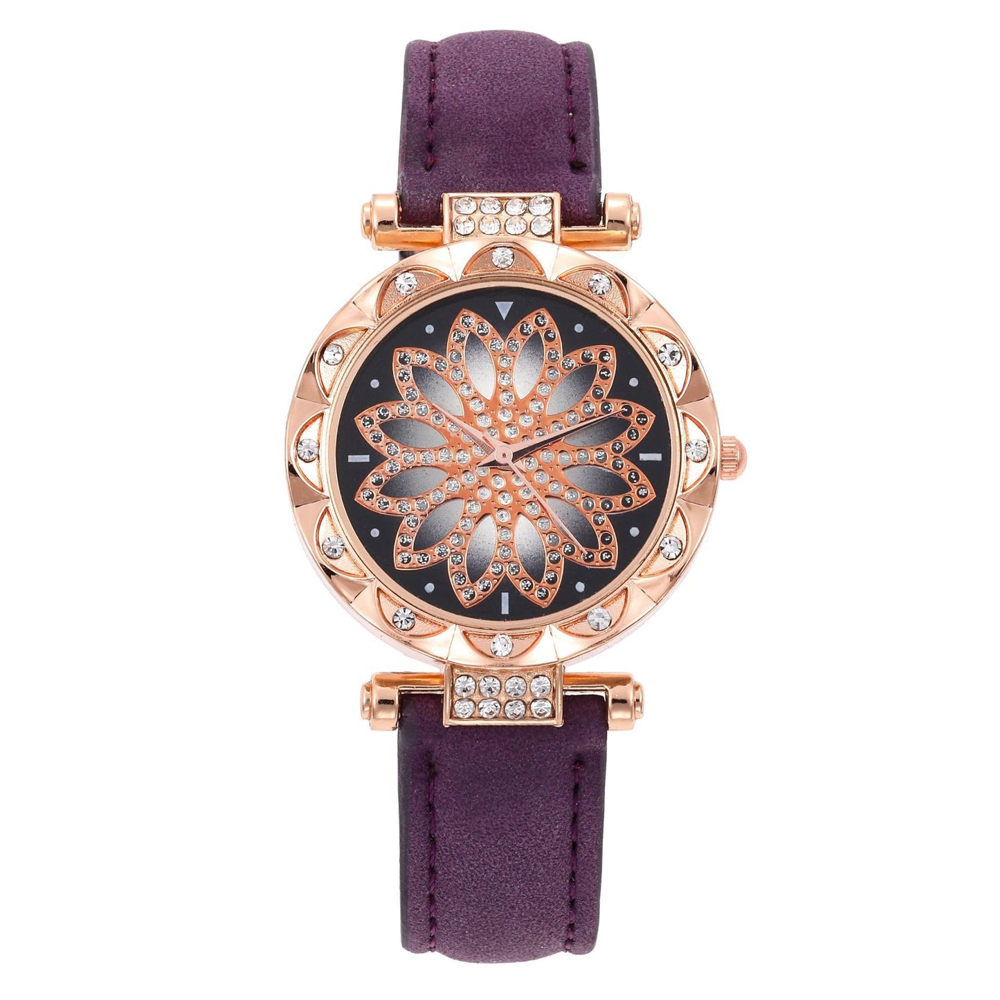 Montre pour femmes à la mode Ensemble Montre-bracelet décontractée à quartz
