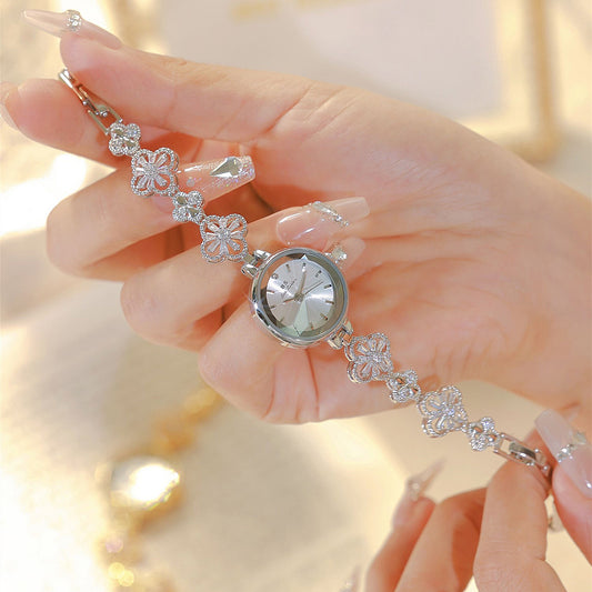 Montre pour femme BS Trèfle à quatre feuilles en zircon