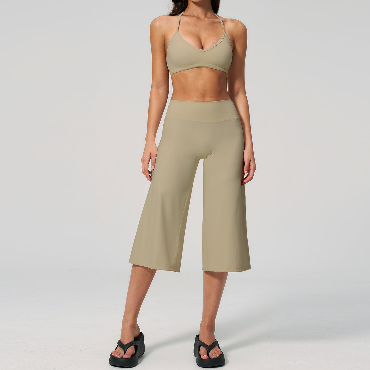 Ensemble de yoga pour femme : soutien-gorge anti-choc, short taille haute, tenue de sport deux pièces