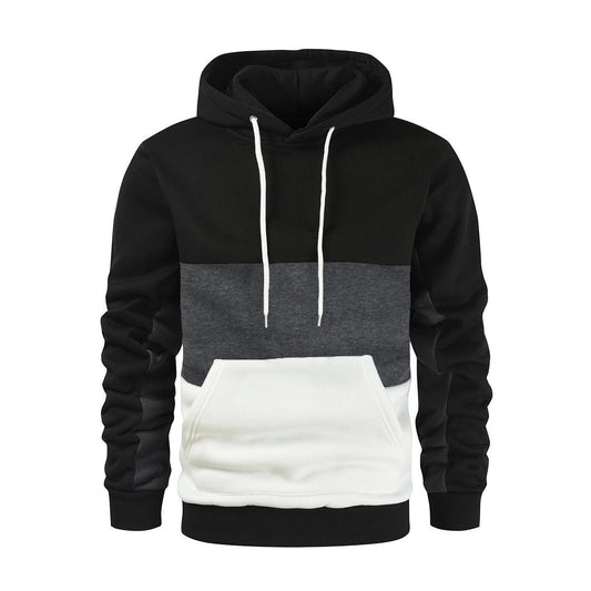 Sweat à capuche en polaire à blocs de couleur pour homme