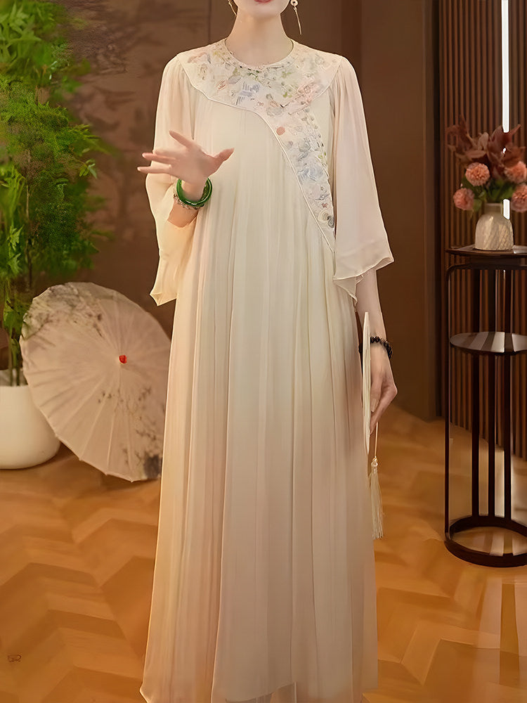 Robe en modal à imprimé floral pour femmes