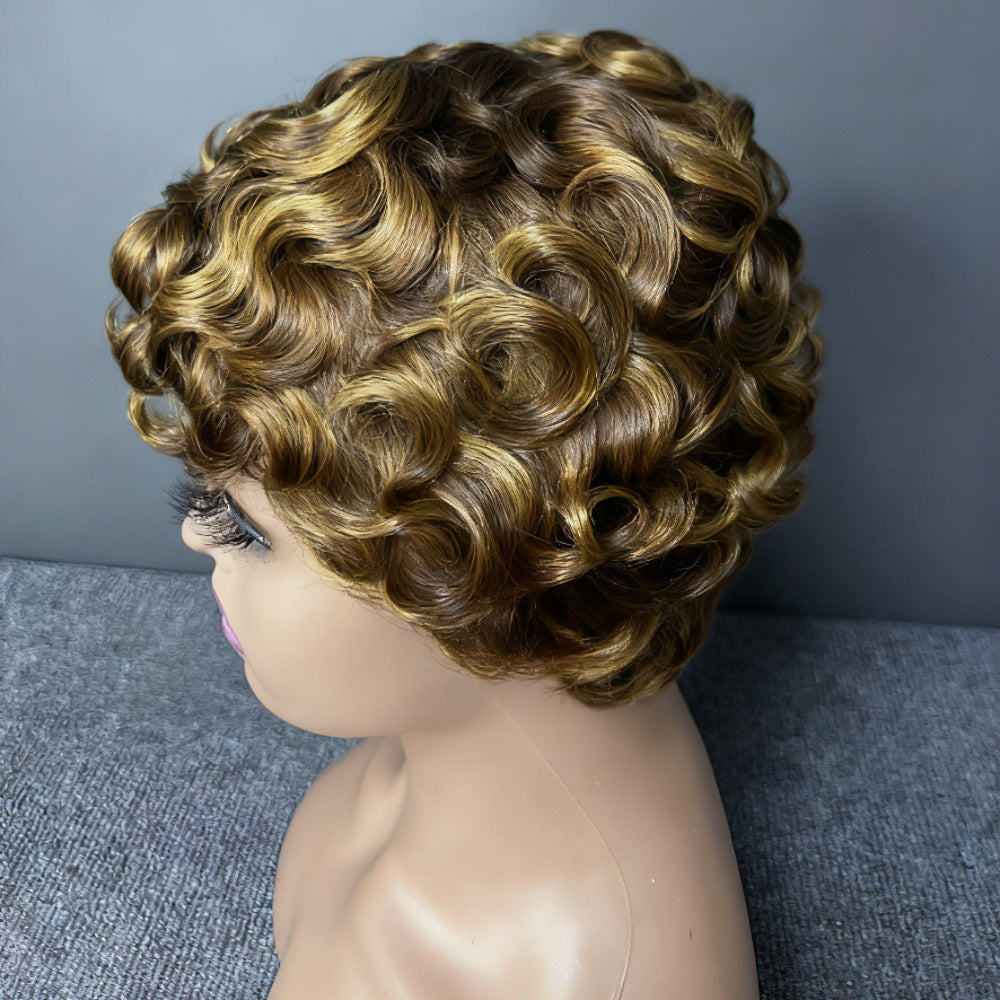 Perruque en cheveux humains avec filet intérieur