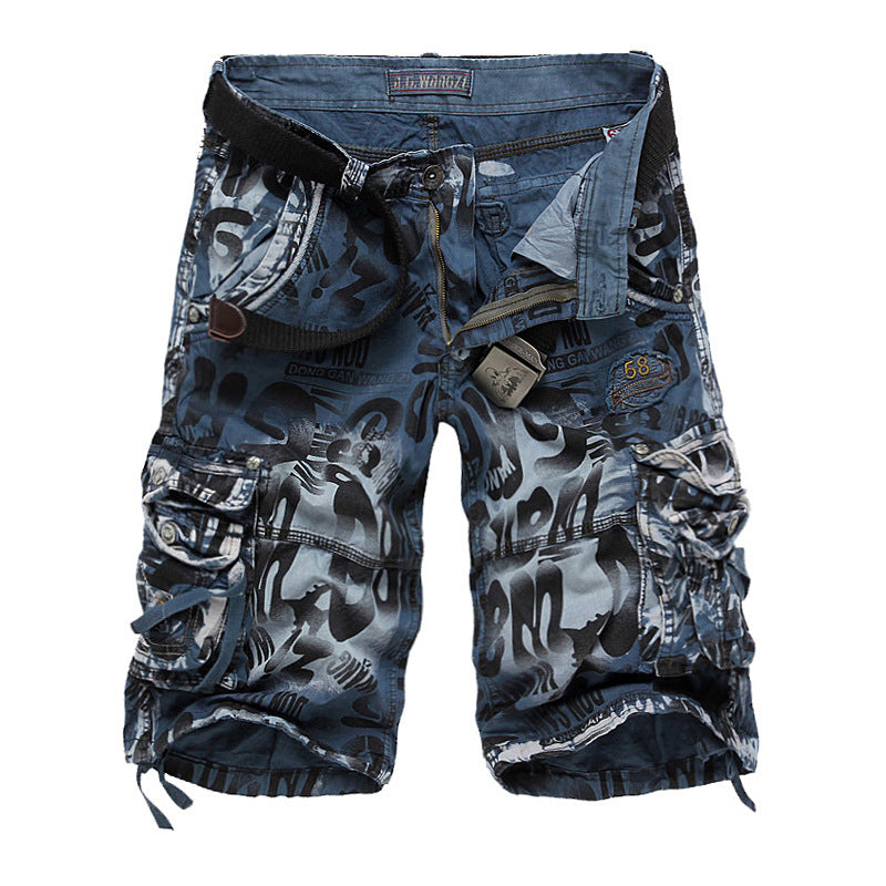 Shorts cargo camouflage pour hommes