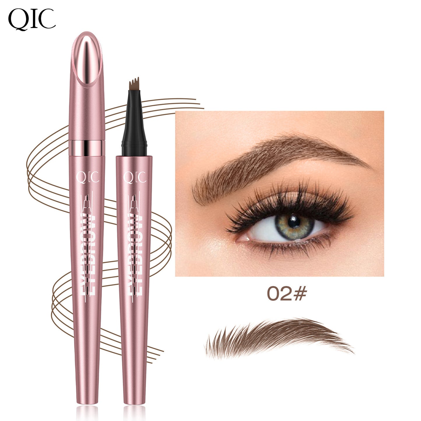Stylo à sourcils liquide à quatre pointes