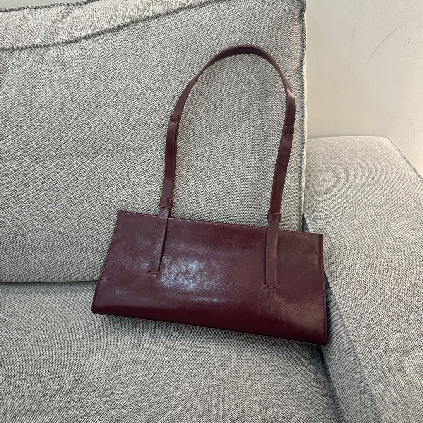 Sac bandoulière en cuir véritable style français