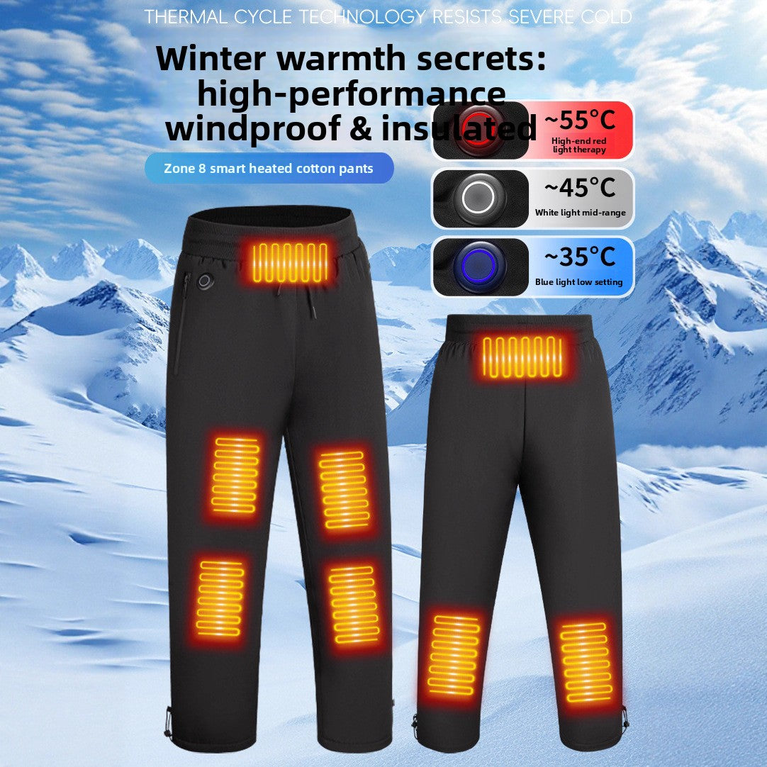 Pantalon en coton chauffant intelligent avec contrôle de température