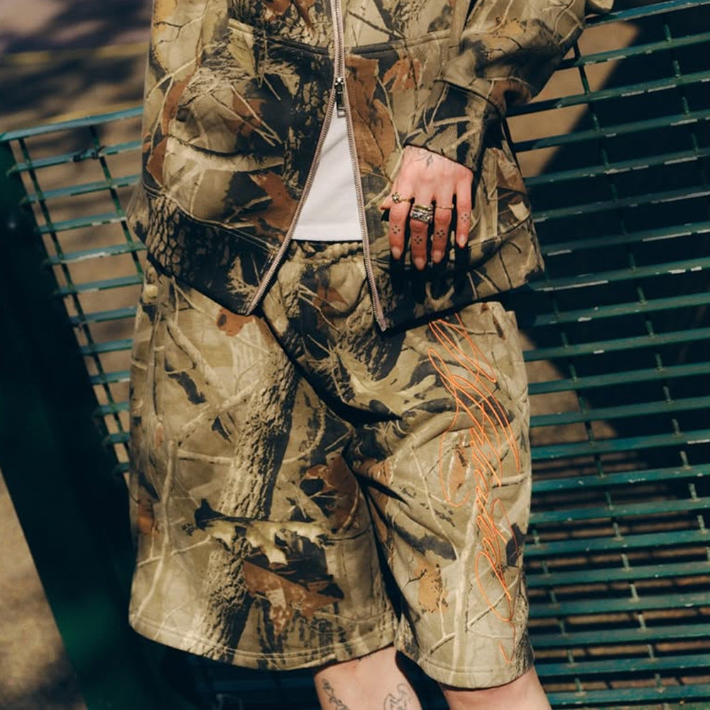 Shorts décontractés brodés pour hommes
