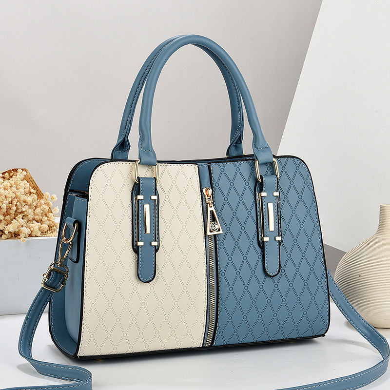Sac bandoulière en PU pour femmes avec design contrasté
