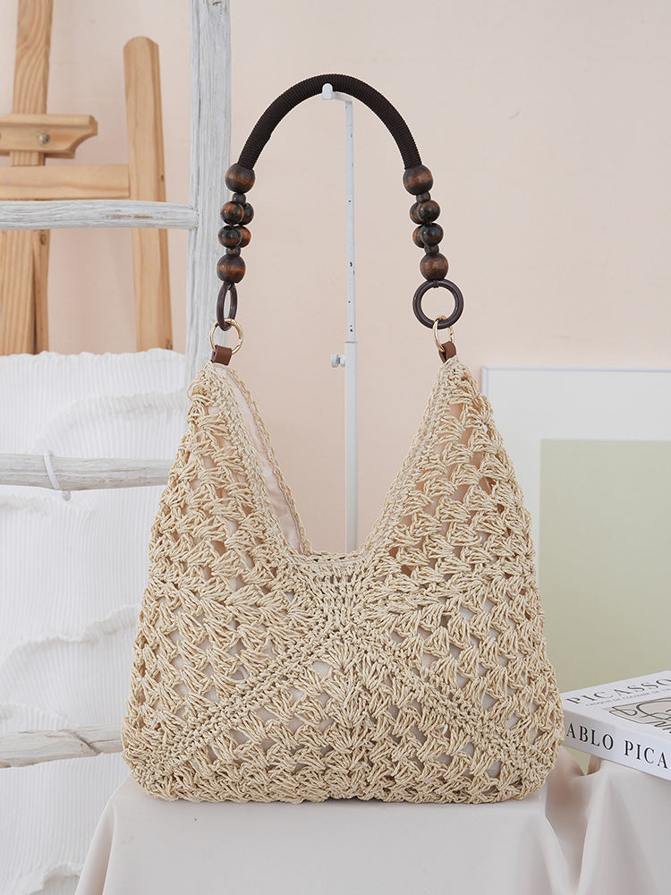 Sac bandoulière en paille tressée