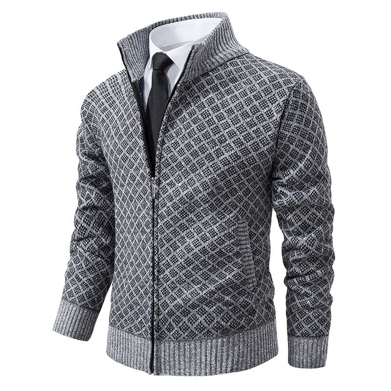 Cardigan à capuche en tricot pour hommes