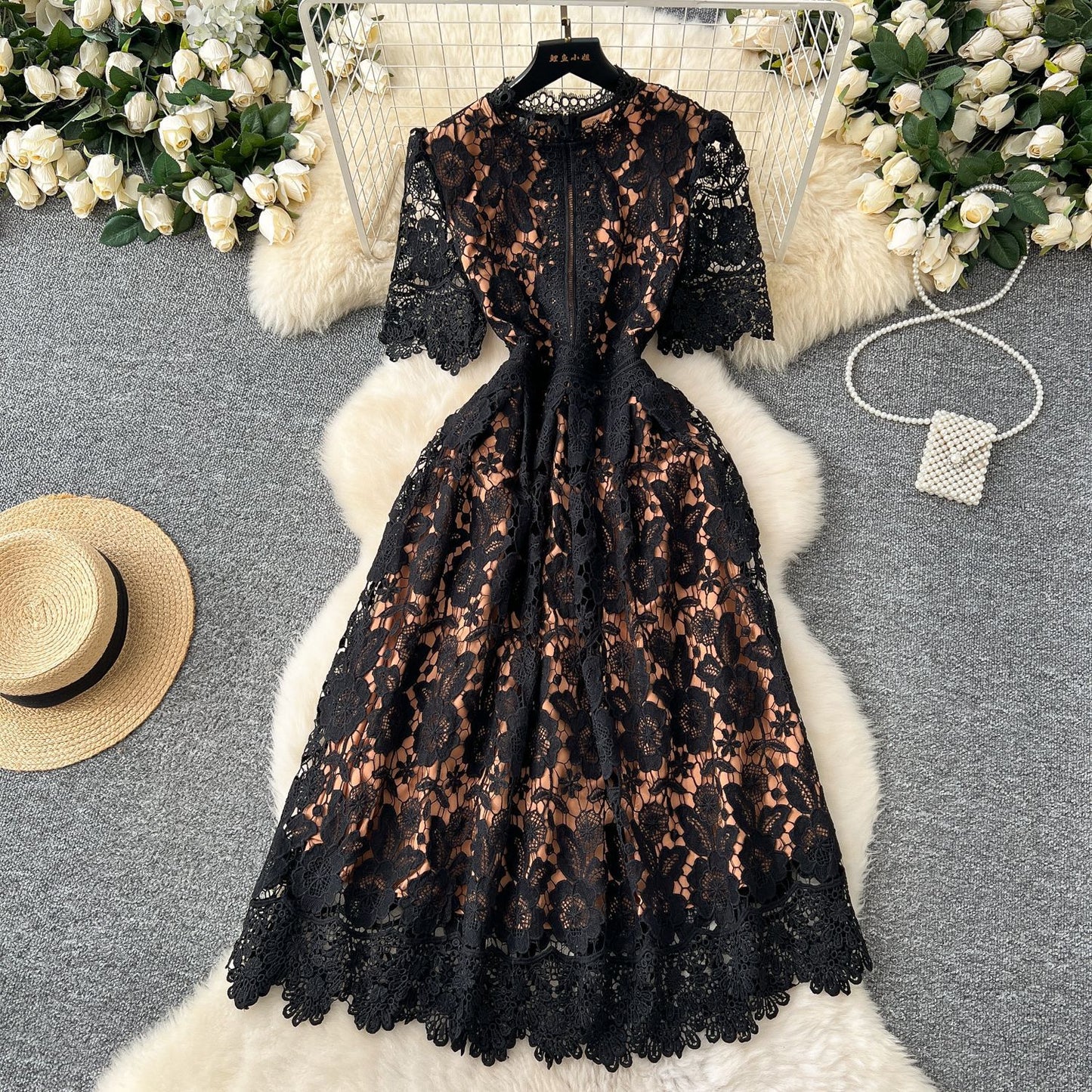 Robe à manches courtes