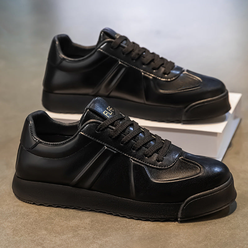 Chaussures de ville pour hommes à bout arrondi et tige basse