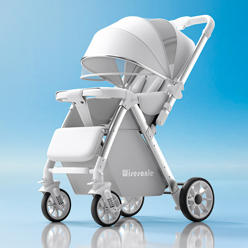 Poussette bébé légère et pliable en deux positions
