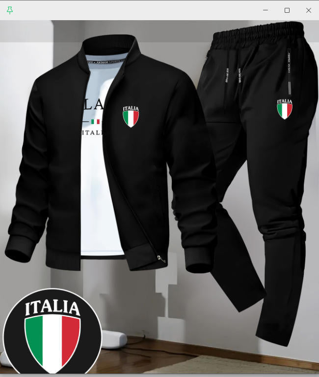 Ensemble Veste à Fermeture Éclair et Pantalon pour Hommes