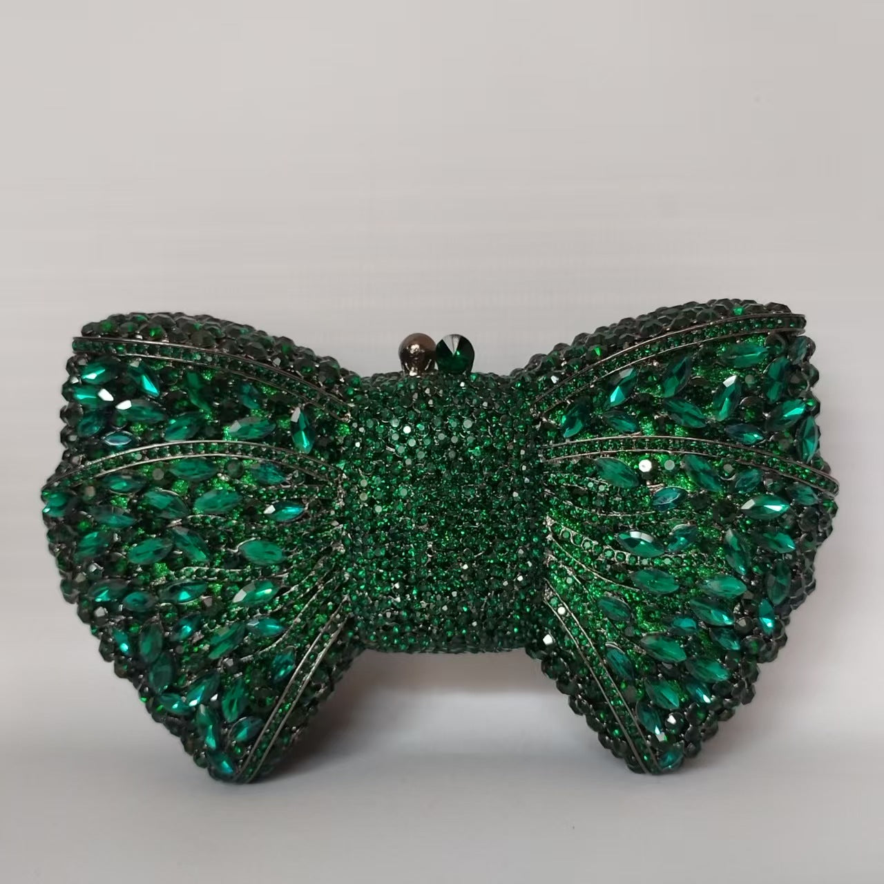Sac de soirée à nœud en strass avec chaîne