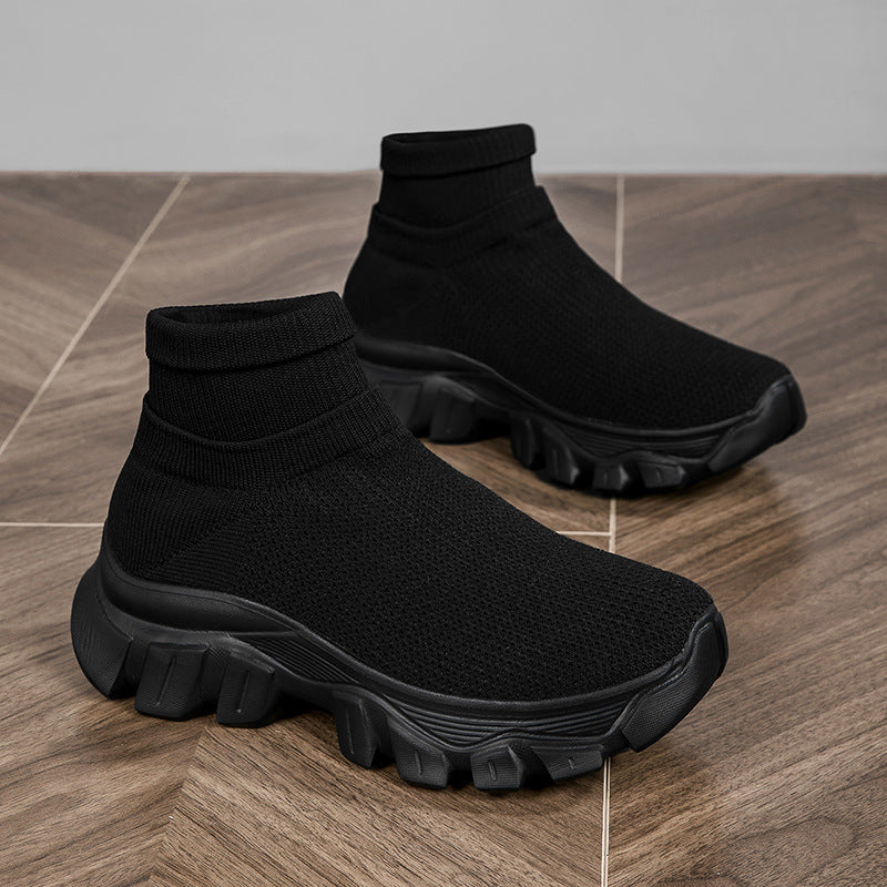 Bottes de sport montantes décontractées en tricot