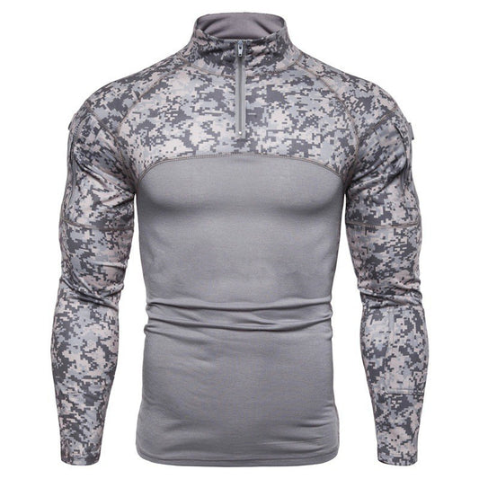 T-shirt tactique à manches longues pour hommes camouflage