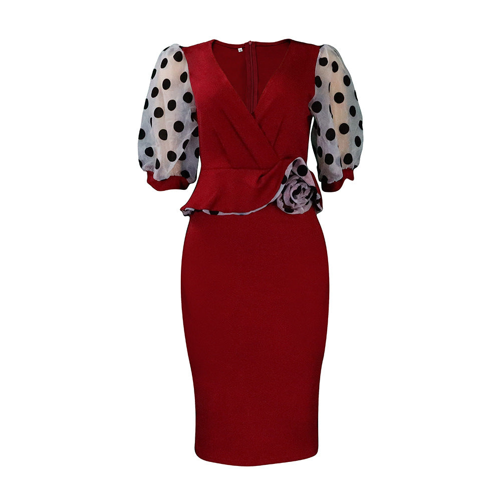 Robe à manches bouffantes