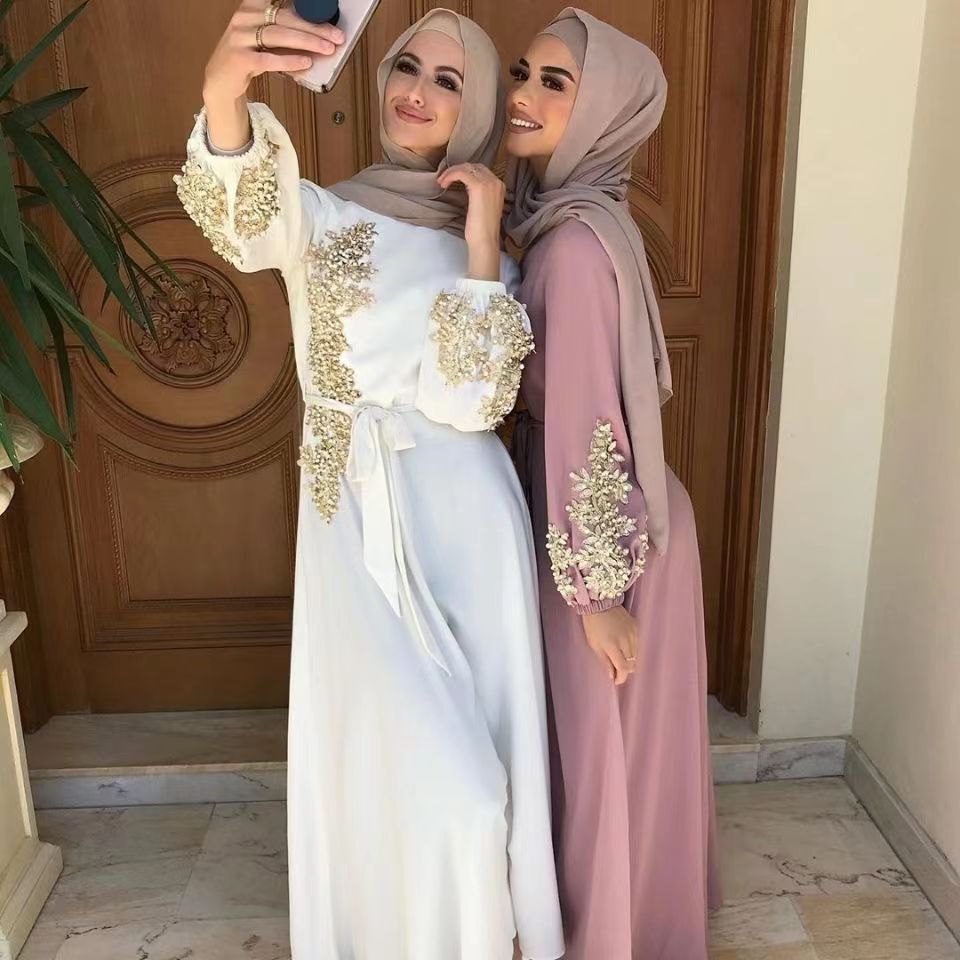 Robe Abaya à Manches Longues pour Femmes