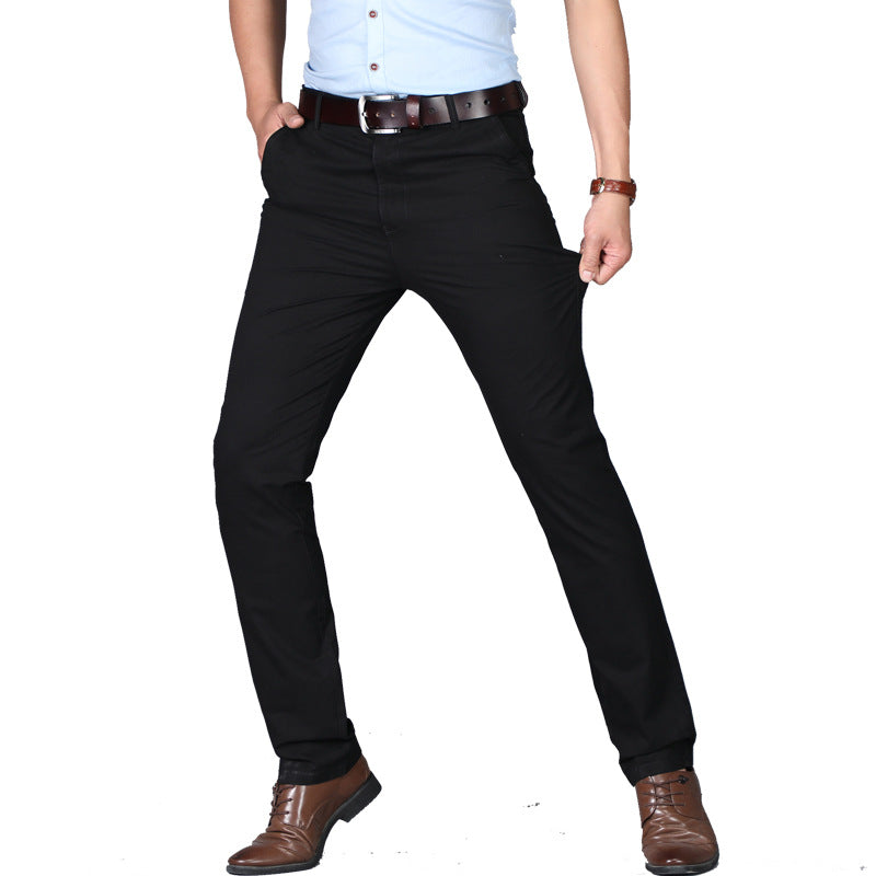 Pantalon décontracté pour hommes à jambes droites et coupe slim