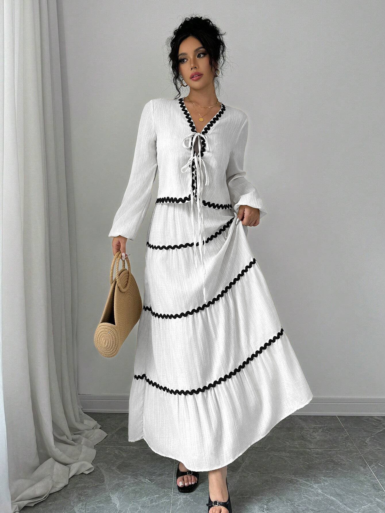 Robe ample à manches longues