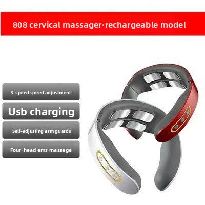 Appareil de massage cervical portable avec fonction chauffante et électrothérapie